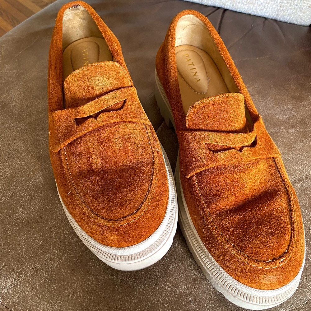 Portland Leather Goods Patina Zoe Chunky Loafers sz 10.5